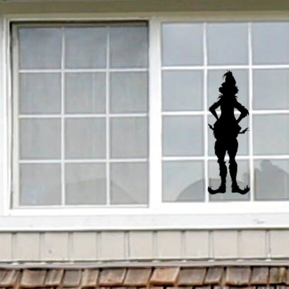 Christmas Large window Cling Silhouette Decal:Reusable+ Durable 31 H - Picture 5 of 7